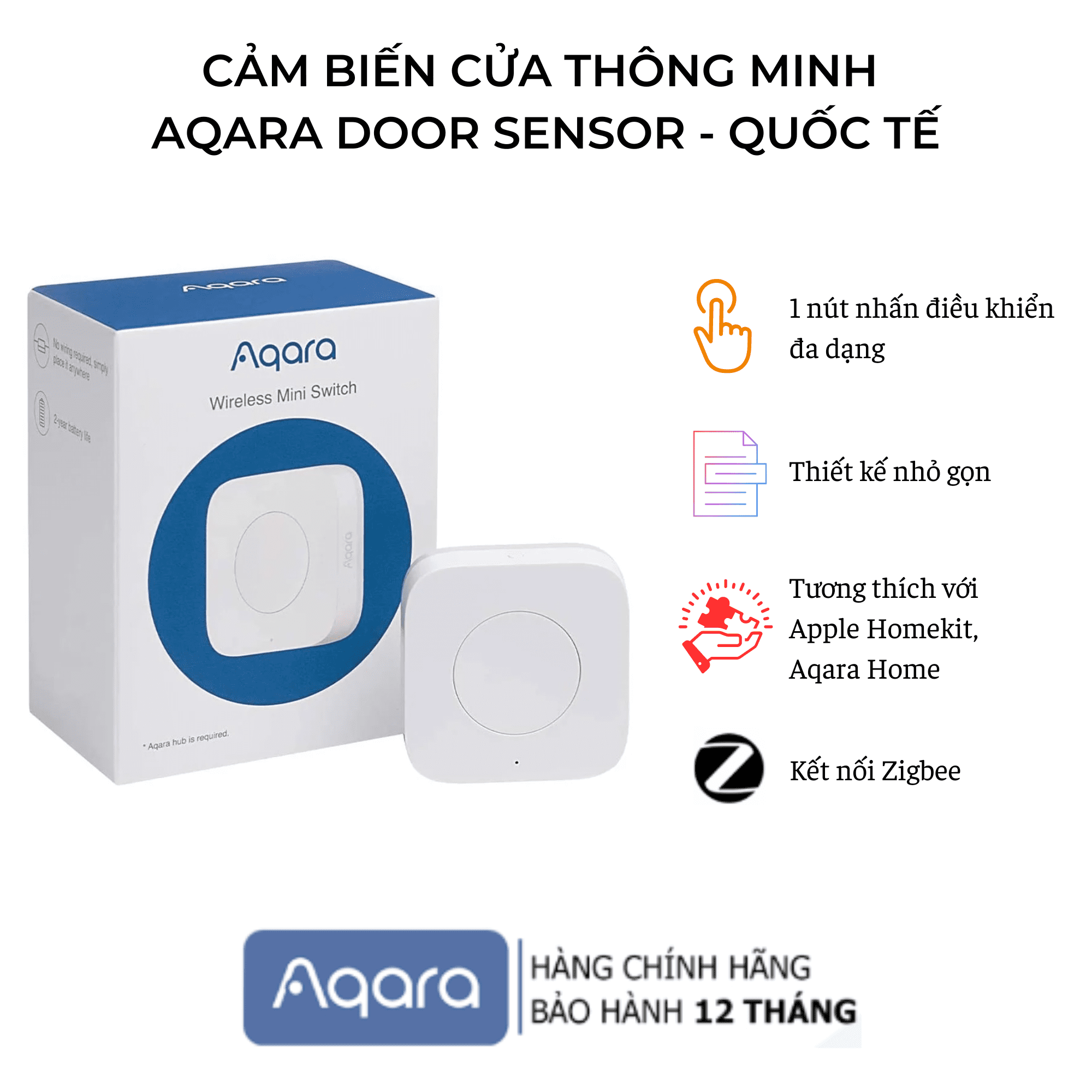 Nút nhấn không dây Aqara Wireless Mini Switch