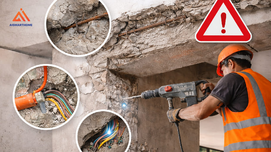 Đục phá sai cách làm giảm tuổi thọ và tính an toàn của ngôi nhà