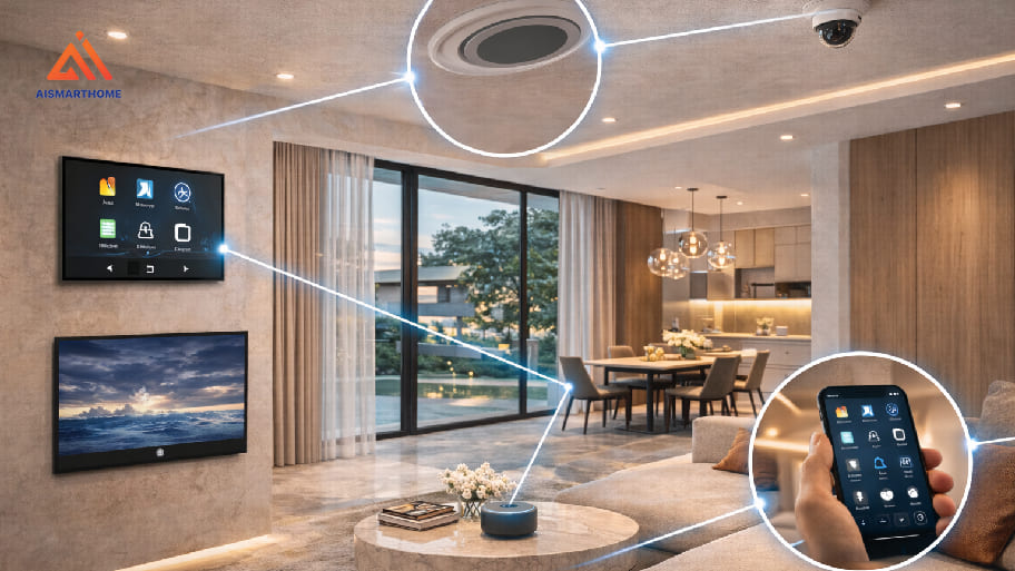 Đảm bảo các thiết bị được đặt đúng vị trí tinh tế cho ngôi nhà