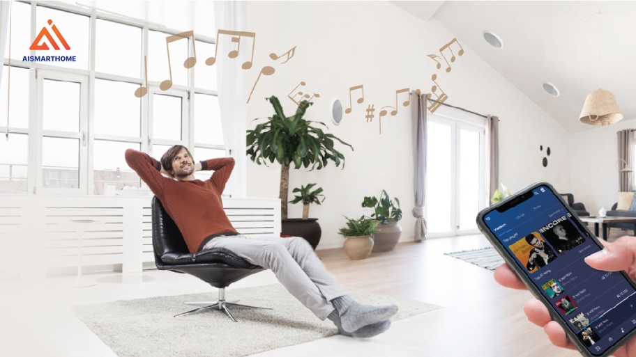 Hệ thống giải trí mang lại trải nghiệm tiện nghi khi tích hợp trong hệ thống điện thông minh cho biệt thự