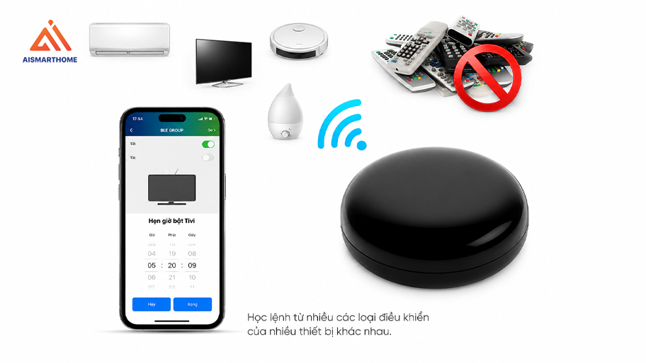 Điều khiển hồng ngoại điều khiển nhiều thiết bị cùng lúc