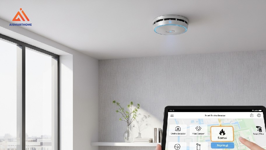 Cảm biến khói hiện đại có khả năng kết nối với các thiết bị thông minh như điện thoại, máy tính bảng thông qua hệ thống điều khiển